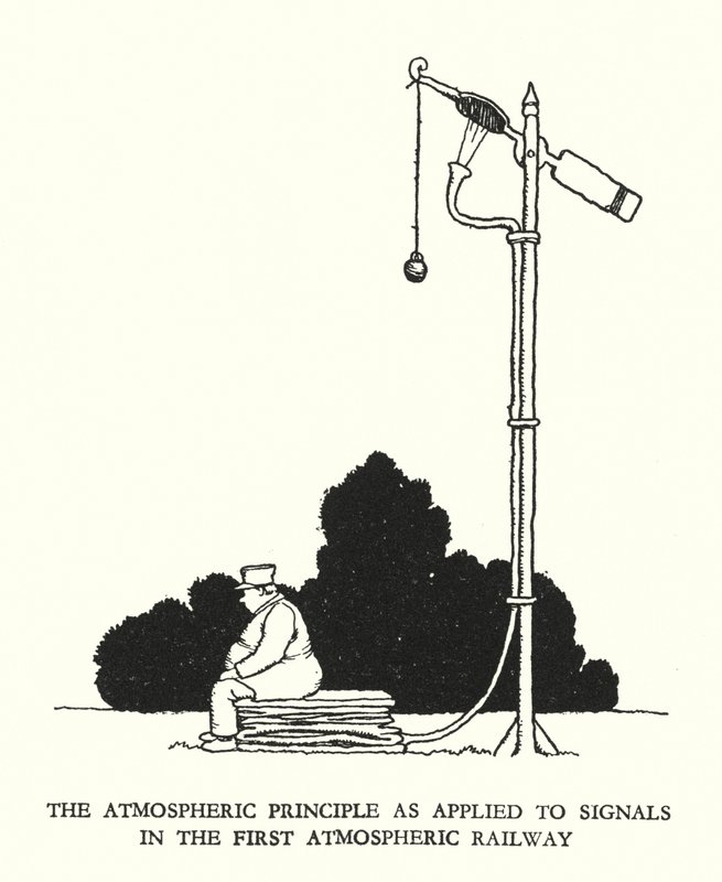 Ilustracja do Ribaldry na kolei autorstwa W. Heatha Robinsona (lito) autorstwa William Heath Robinson