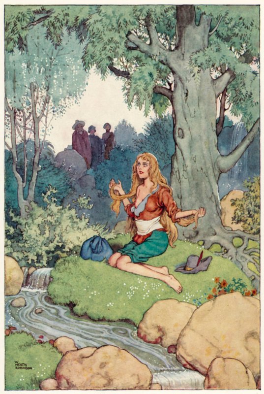 Ilustracja do Przygody Don Kichota (kolor lito) autorstwa William Heath Robinson