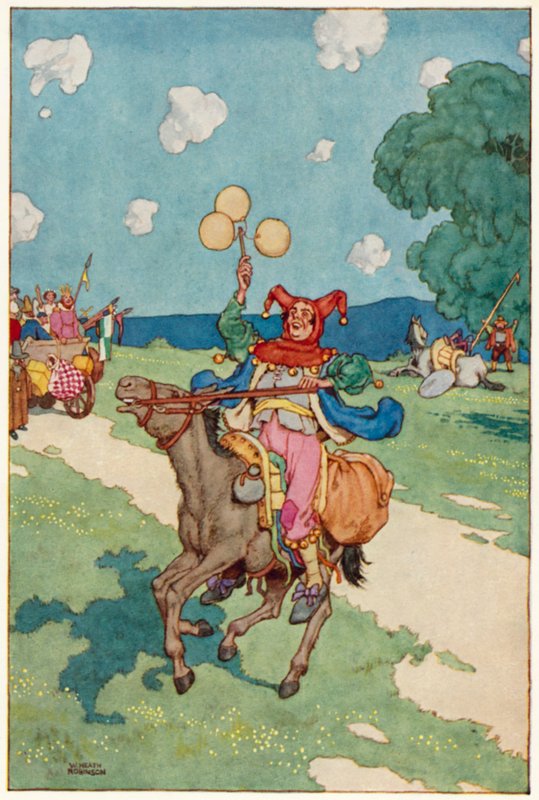 Ilustracja do Przygody Don Kichota (kolor lito) autorstwa William Heath Robinson
