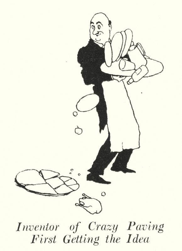 Wynalazca Crazy Paving Najpierw wpada na pomysł (lito) autorstwa William Heath Robinson