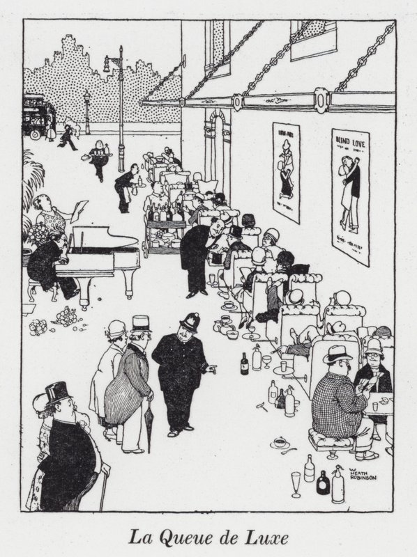 La Queue de Luxe (lito) autorstwa William Heath Robinson