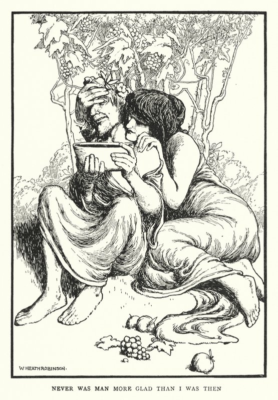 Nigdy człowiek nie był bardziej zadowolony niż ja wtedy (lito) autorstwa William Heath Robinson