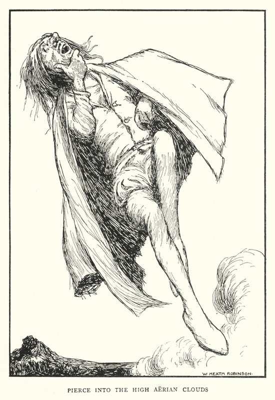 Przebij się do wysokich chmur powietrznych (lito) autorstwa William Heath Robinson
