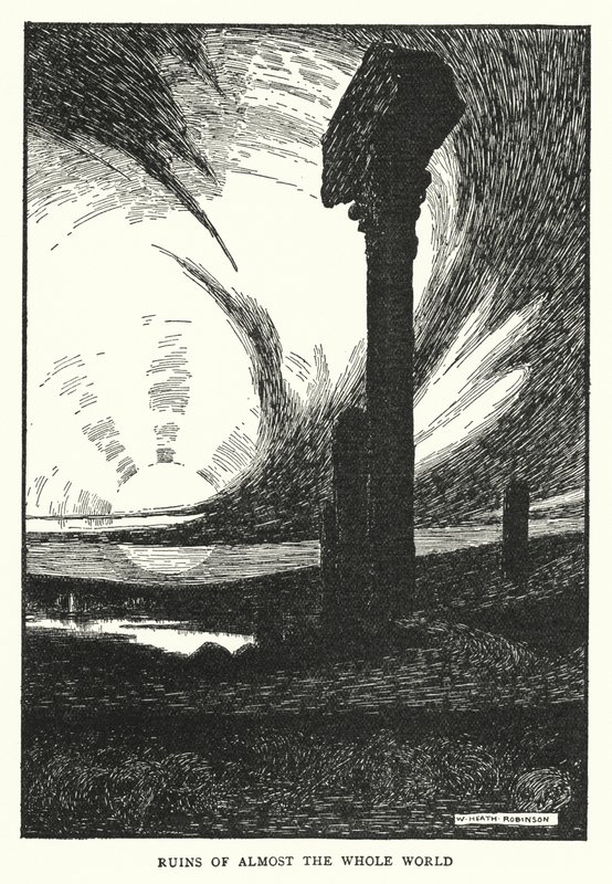 Ruiny prawie całego świata (lito) autorstwa William Heath Robinson