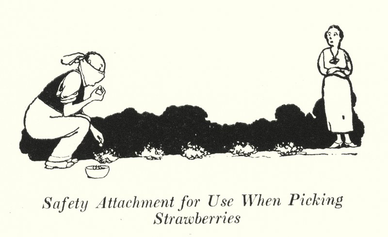 Bezpieczna nasadka do zbioru truskawek (lito) autorstwa William Heath Robinson