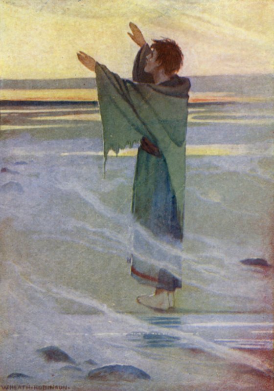 Historie z Chaucer (kolor lito) autorstwa William Heath Robinson
