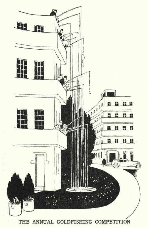 Coroczny Konkurs Goldfishing (litos) autorstwa William Heath Robinson