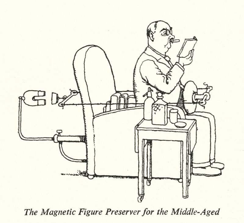 Magnetyczny konserwator figur dla osób w średnim wieku (lito) autorstwa William Heath Robinson