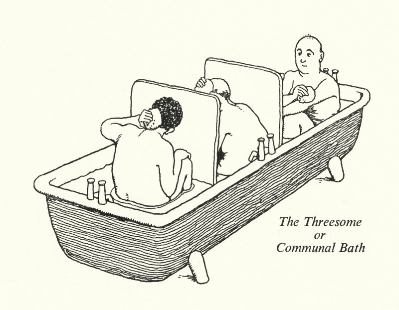 Trójkąt lub wspólna kąpiel (lito) autorstwa William Heath Robinson