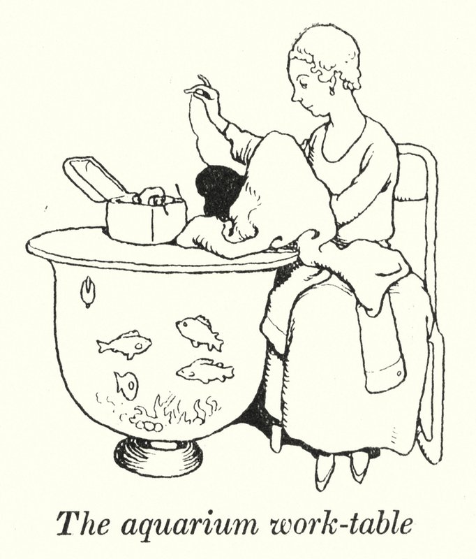 Stół roboczy do akwarium (lito) autorstwa William Heath Robinson