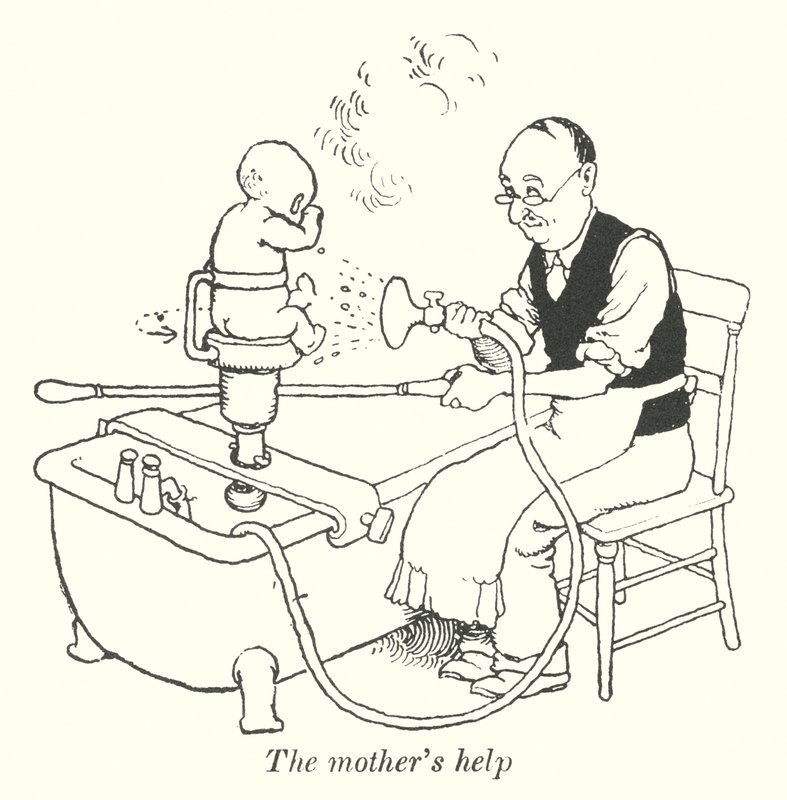 Pomoc matki (lito) autorstwa William Heath Robinson