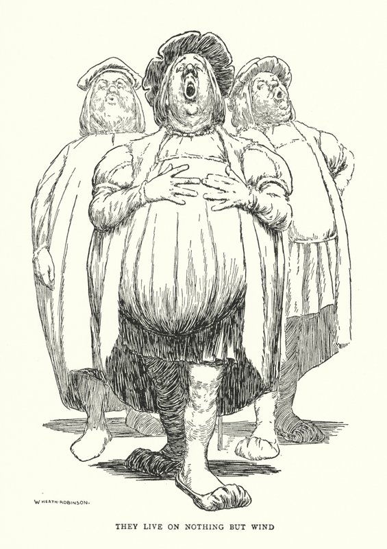 Żyją tylko wiatrem (lito) autorstwa William Heath Robinson