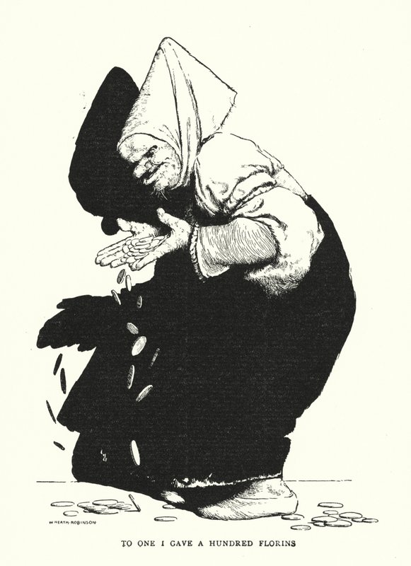 Jednemu dałem sto florenów (lito) autorstwa William Heath Robinson