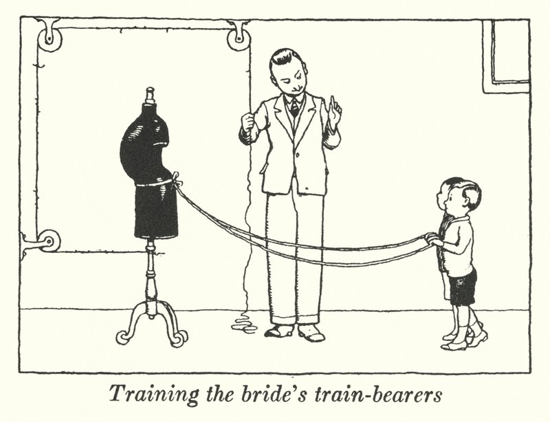 Szkolenie tragarzy panny młodej (lito) autorstwa William Heath Robinson
