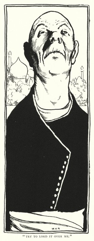 „Spróbuj panować nade mną” (grawerunek) autorstwa William Heath Robinson
