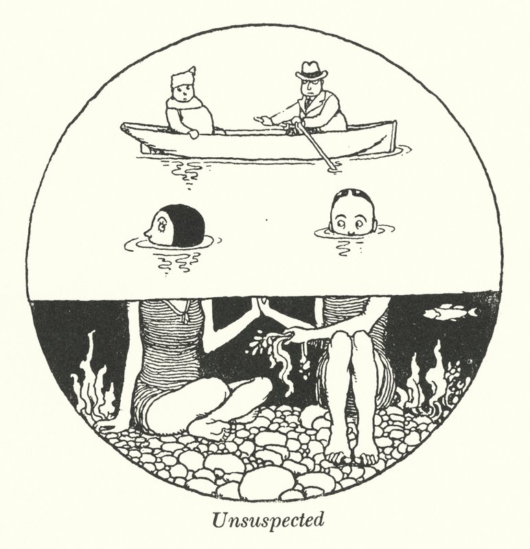 Niespodziewany (lito) autorstwa William Heath Robinson