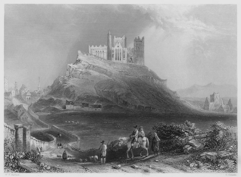 Podejście do Cashela od północy (rycina) autorstwa William Henry (after) Bartlett