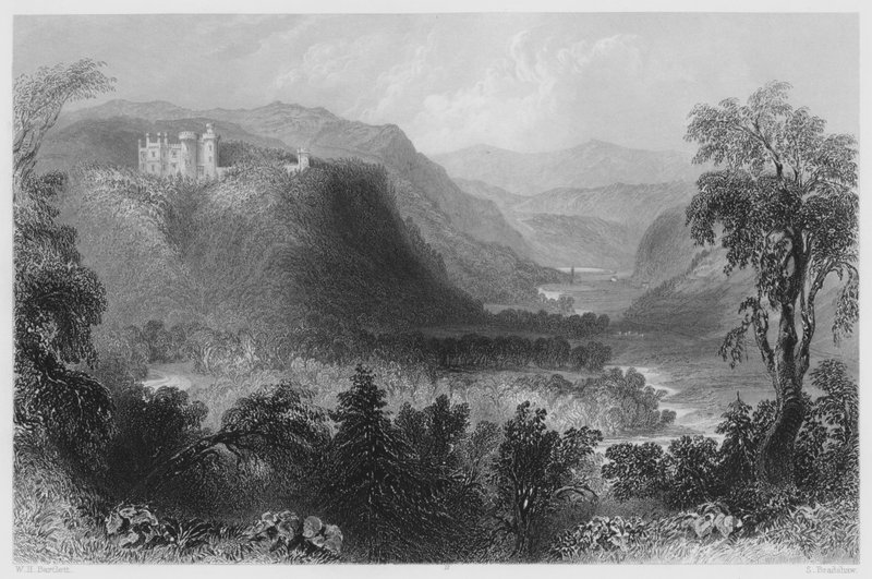 Zamek Howard, Vale of Avoca (grafika) autorstwa William Henry (after) Bartlett