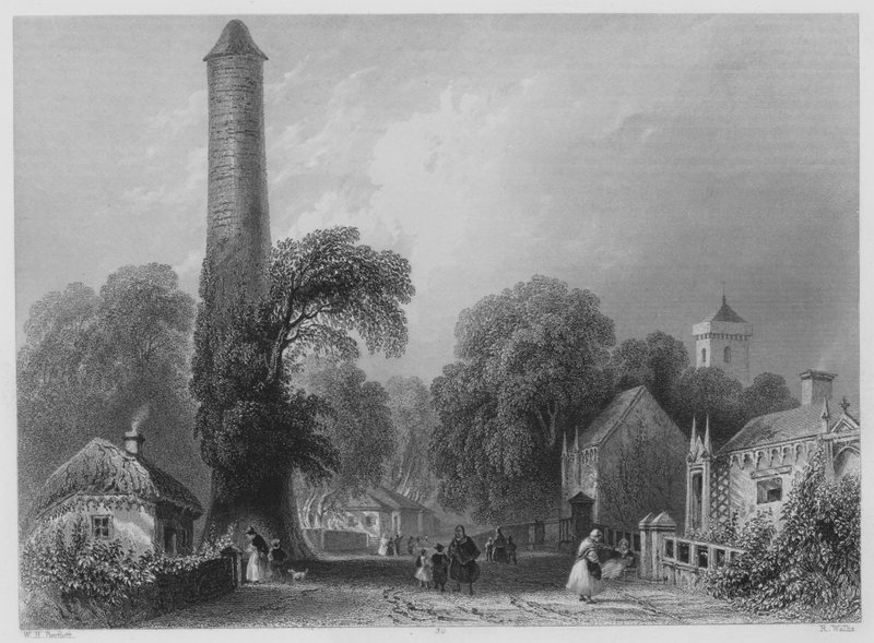 Clondalkin (grawerowanie) autorstwa William Henry (after) Bartlett