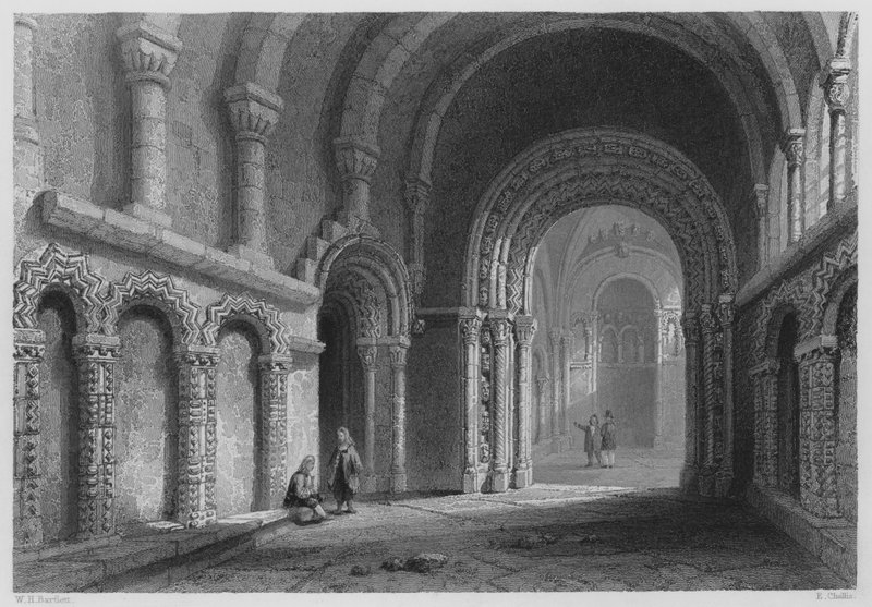 Kaplica Cormaca, Cashel (grafika) autorstwa William Henry (after) Bartlett