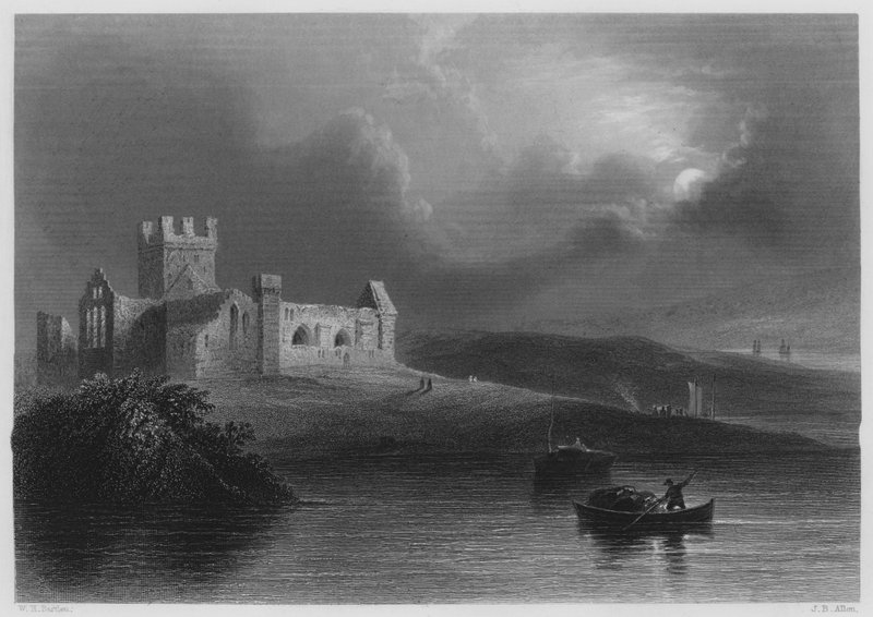 Opactwo Dunbrody (grawerowanie) autorstwa William Henry (after) Bartlett