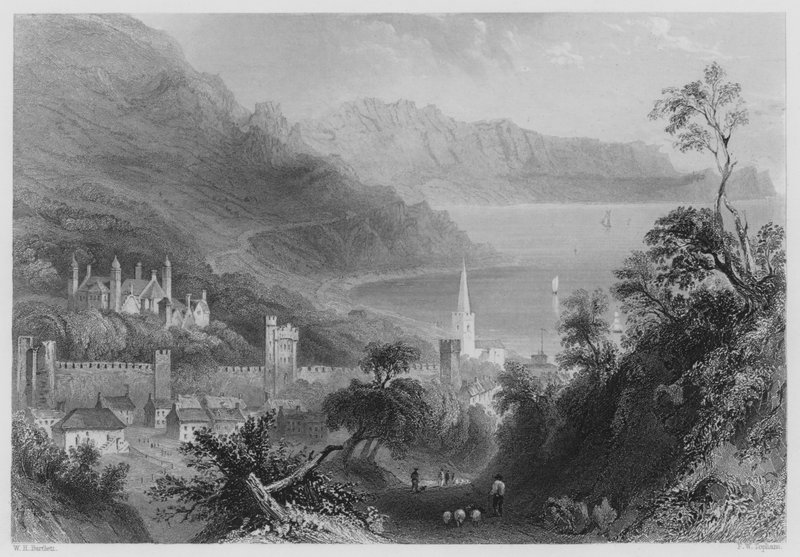 Glenarm (grawerowanie) autorstwa William Henry (after) Bartlett