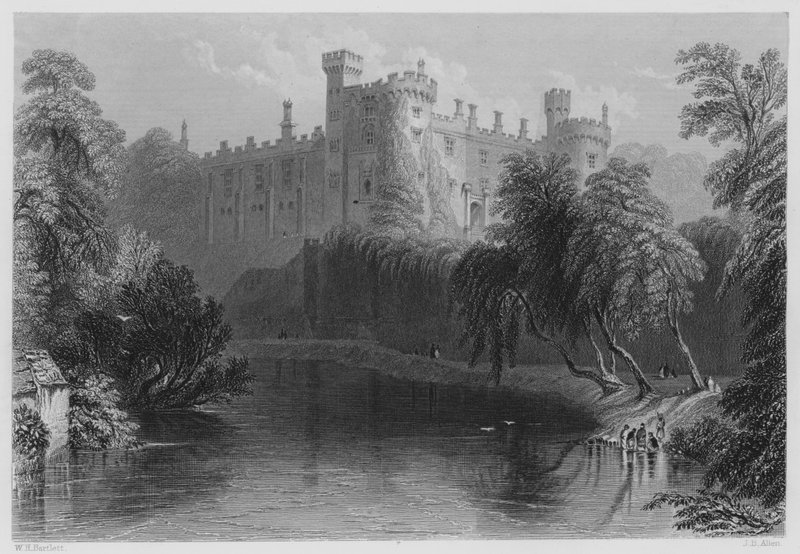 Zamek Kilkenny (grawerowanie) autorstwa William Henry (after) Bartlett