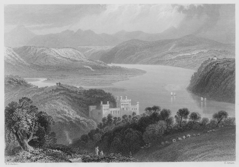 Dolina Czarnego Nurtu, między Lismore i Youghall (rycina) autorstwa William Henry (after) Bartlett