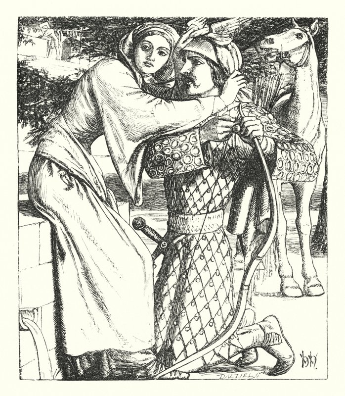 Ballada o Orianie (rycina) autorstwa William Henry (after) Hunt