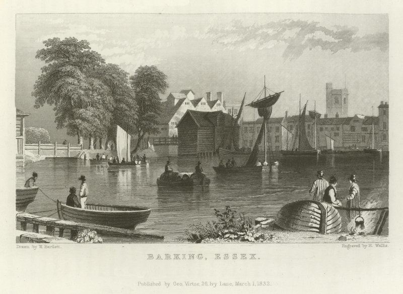 Szczekanie, Essex autorstwa William Henry Bartlett