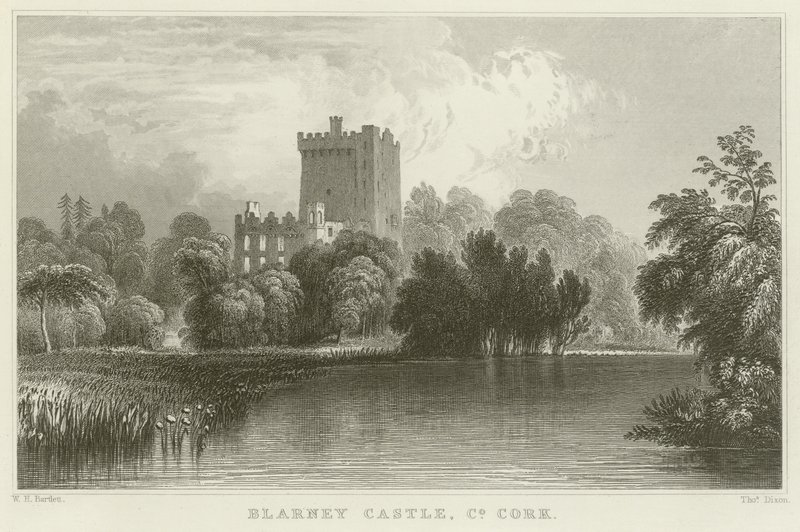 Zamek Blarney w hrabstwie Cork autorstwa William Henry Bartlett