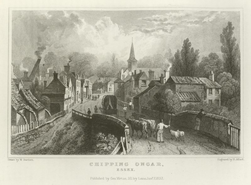 Chipping Ongar, Essex autorstwa William Henry Bartlett