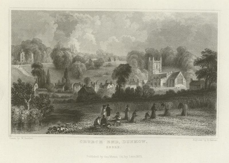 Church End, Dunmow, Essex autorstwa William Henry Bartlett