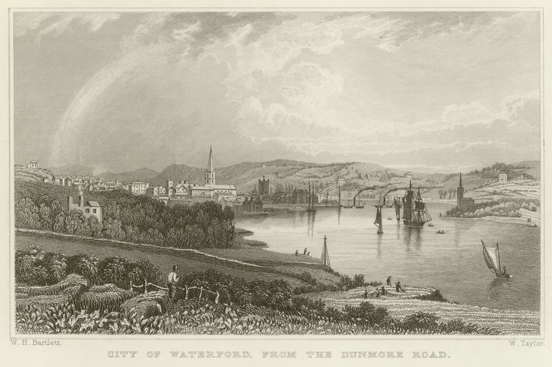 Miasto Waterford autorstwa William Henry Bartlett