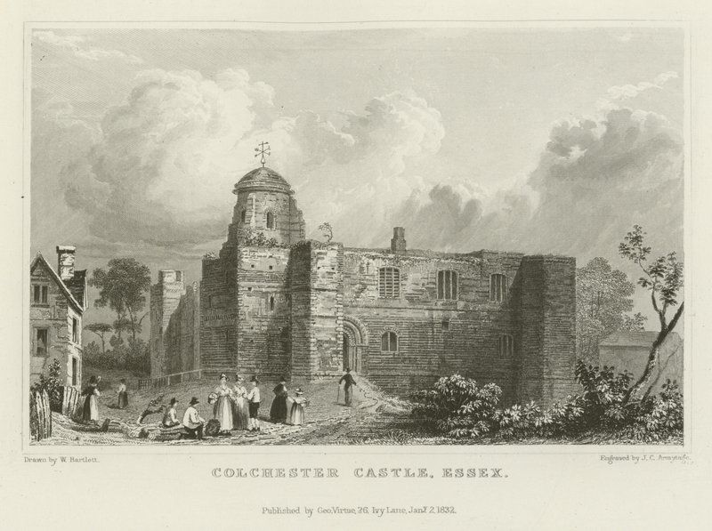 Zamek Colchester, Essex autorstwa William Henry Bartlett