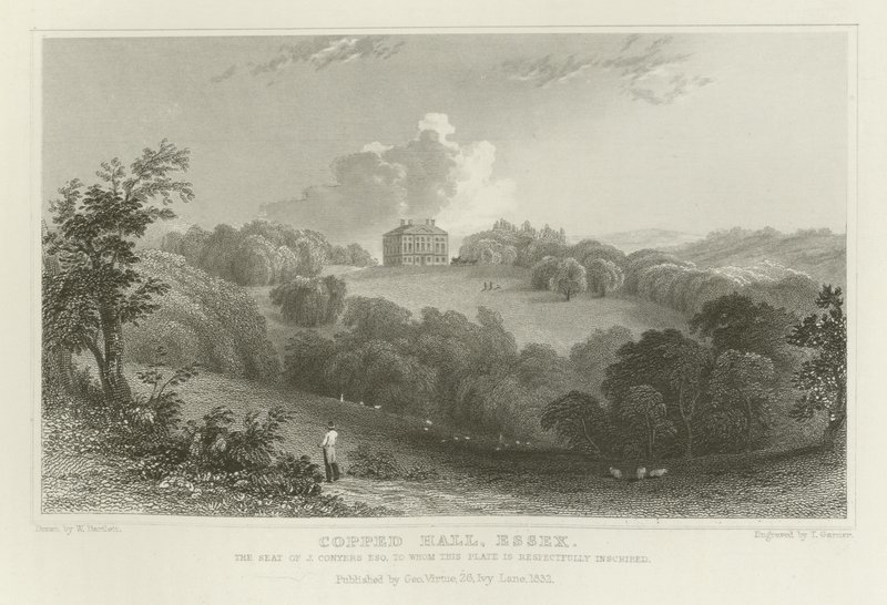 Copped Hall, Essex, siedziba J. Conyers, Esquire autorstwa William Henry Bartlett