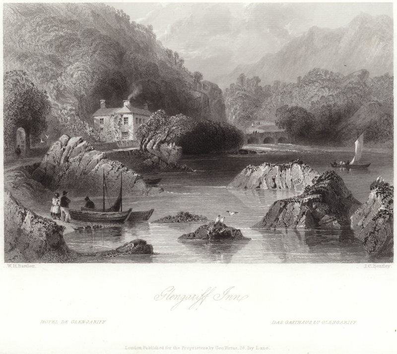 Glengariff Inn w hrabstwie Cork autorstwa William Henry Bartlett