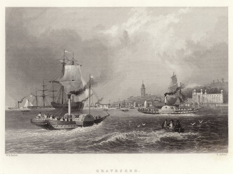 Gravesend autorstwa William Henry Bartlett