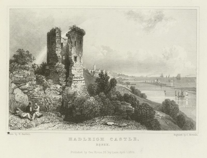 Zamek Hadleigh, Essex autorstwa William Henry Bartlett