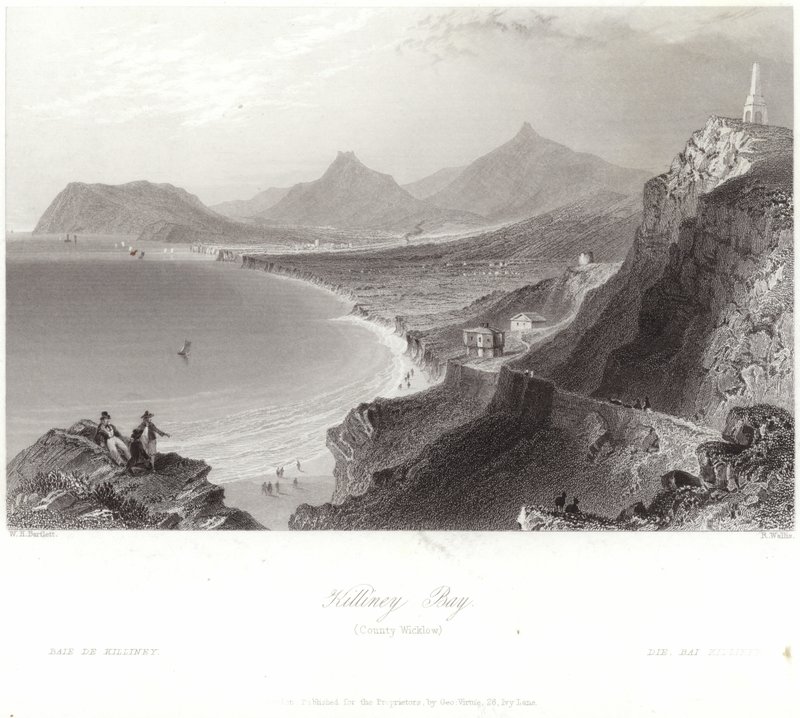 Killiney Bay w hrabstwie Wicklow autorstwa William Henry Bartlett