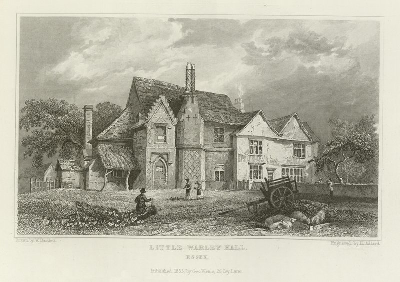 Little Warley Hall, Essex autorstwa William Henry Bartlett