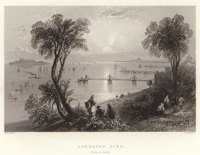 Molo w Newhaven (Zatoka Forth) autorstwa William Henry Bartlett