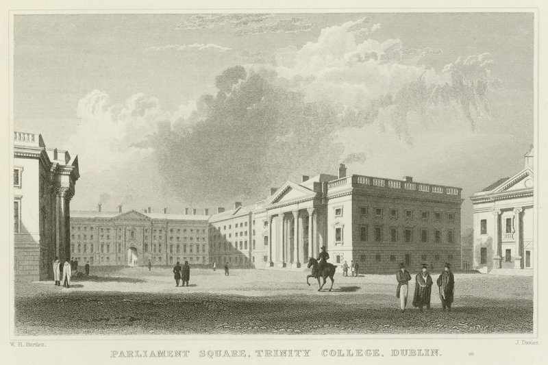Plac Parlamentu w Dublinie autorstwa William Henry Bartlett