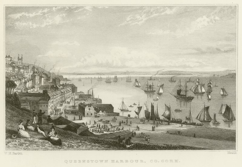 Port w Queenstown autorstwa William Henry Bartlett