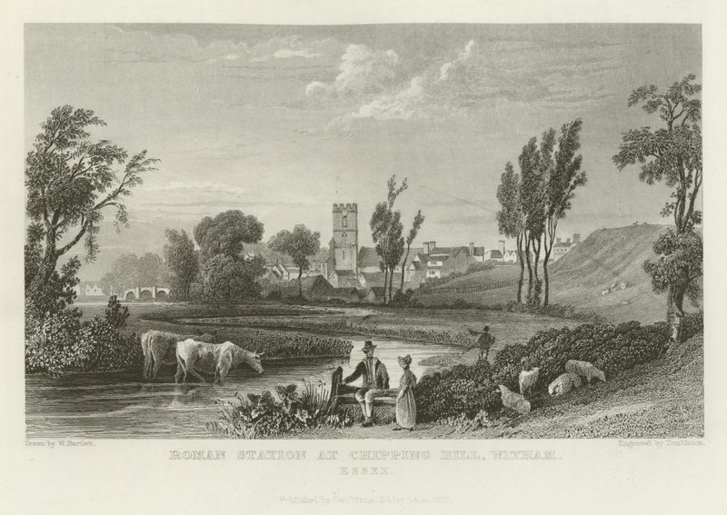 Stacja rzymska w Chipping Hill, Witham, Essex autorstwa William Henry Bartlett