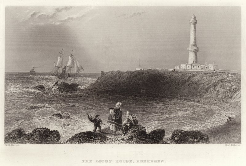 Latarnia morska, Aberdeen autorstwa William Henry Bartlett