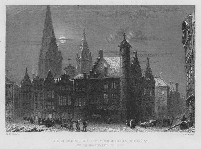 Piątkowy marzec, Gandawa (grawerowanie) autorstwa William Henry Bartlett