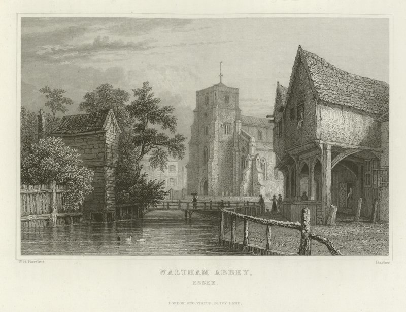 Opactwo Waltham, Essex autorstwa William Henry Bartlett