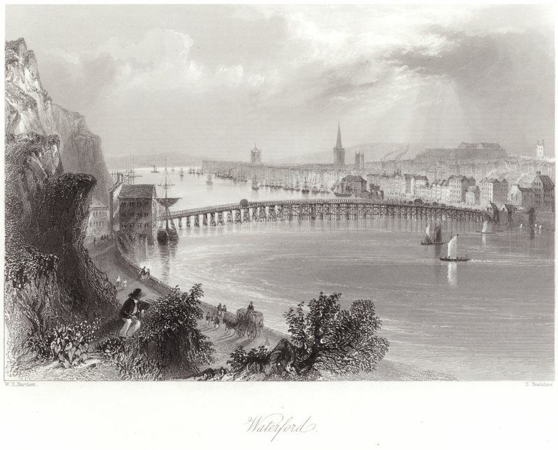 Waterford w hrabstwie Waterford autorstwa William Henry Bartlett