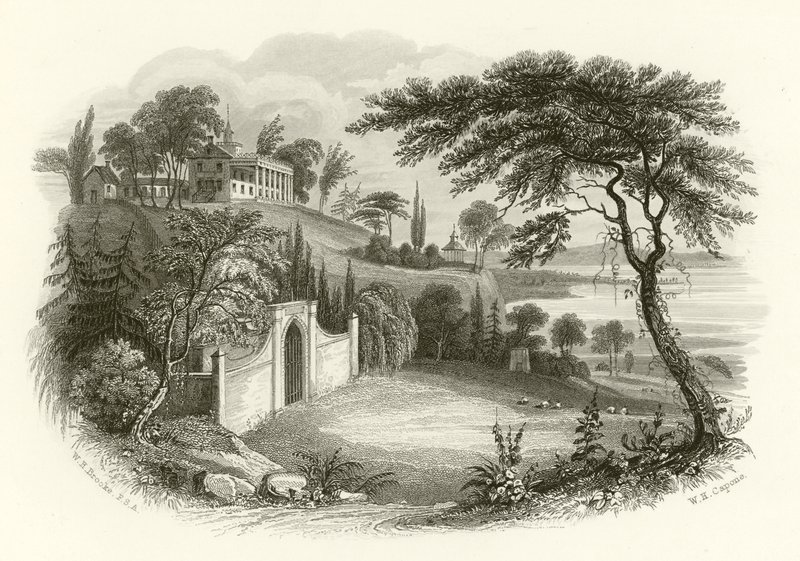 Rezydencja i grób Waszyngtona, Mount Vernon, nad Potomakiem autorstwa William Henry Brooke